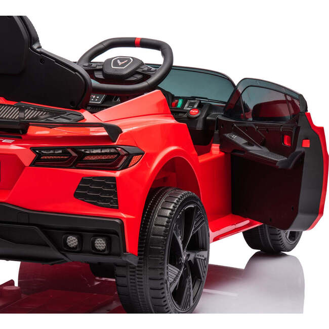 12V Chevrolet Corvette C8 1-Seater Kids Ride-On Car (Red) - Ride-Ons - 5