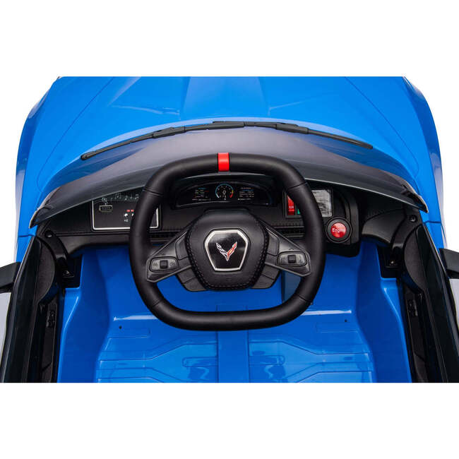 12V Chevrolet Corvette C8 1-Seater Kids Ride-On Car (Blue) - Ride-Ons - 4