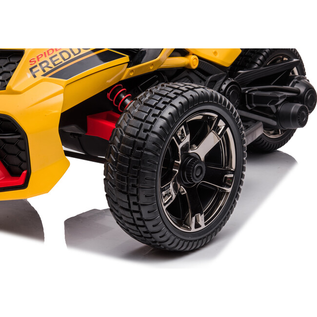 24V Freddo Spider 2 Seater Ride-On 3 Wheel Motorcycle (Yellow)