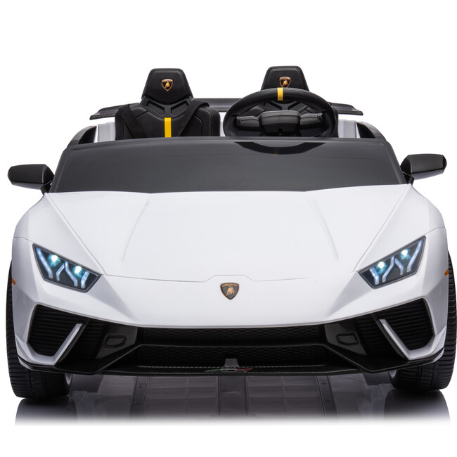 24V Lamborghini Huracan 2 Seater Kids' Electric Ride-On (White) - Ride-Ons - 4