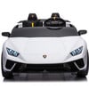 24V Lamborghini Huracan 2 Seater Kids' Electric Ride-On (White) - Ride-Ons - 4 - thumbnail