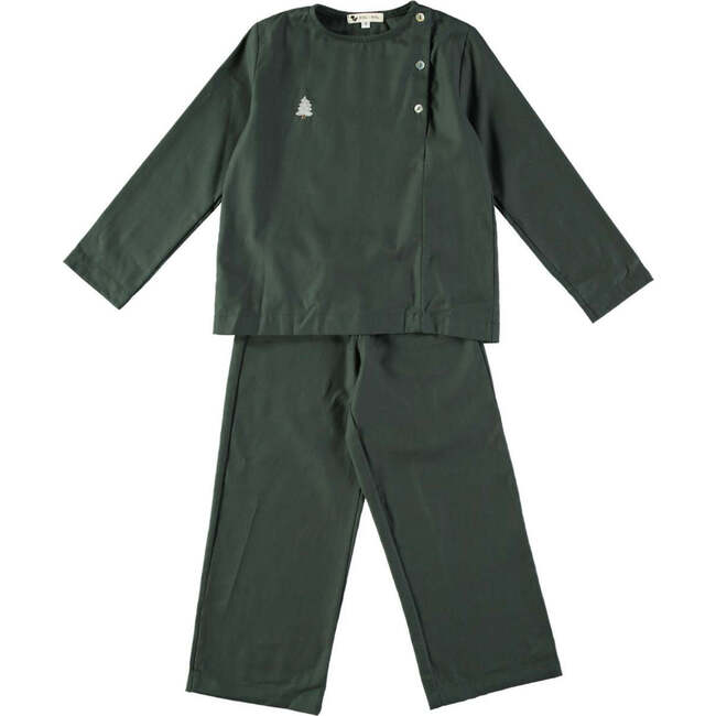 Lao Children's Pajamas Embroidered With Fir Trees
