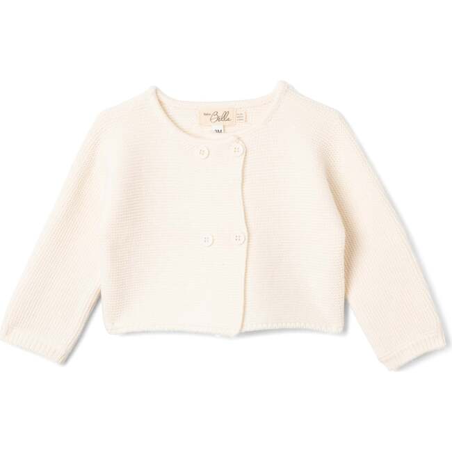 Double Breasted Knit Cardigan Cream