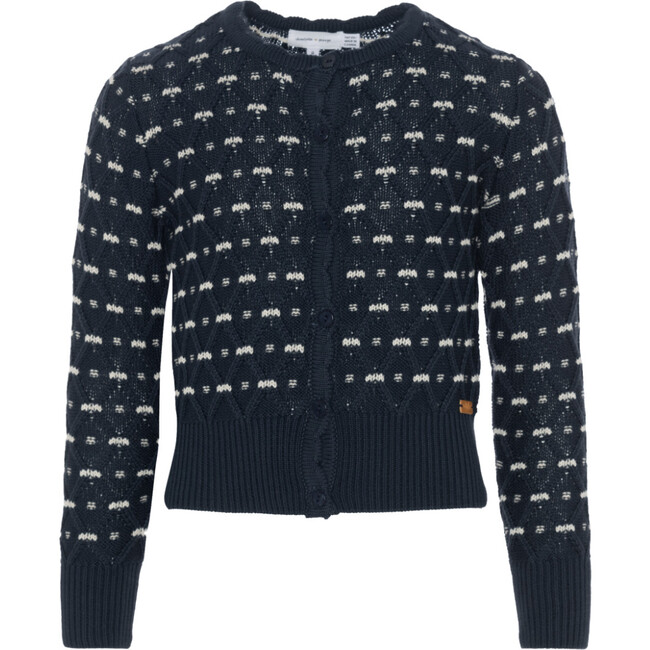 Stripe Floral Cardigan Ink