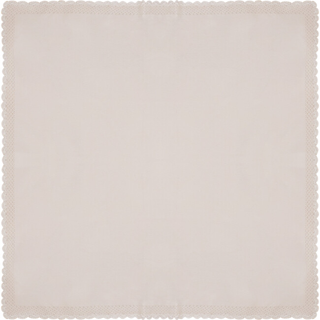 Knit Crochet Blanket Light Beige