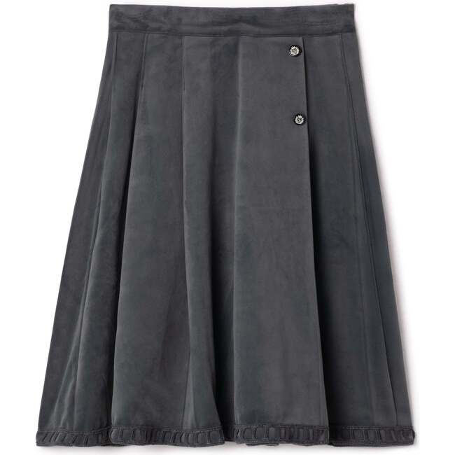 Velvet Skirt Dark Grey