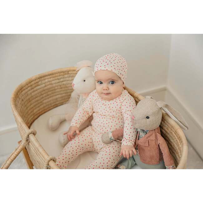 Crinkle Flower Print Onesie Set Cream/Red - Mixed Apparel Set - 3
