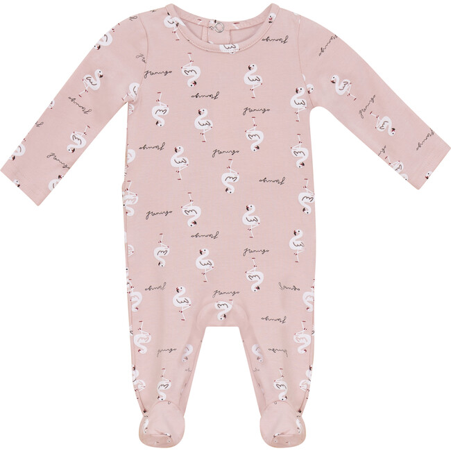 Flamingo Print Onesie Pink