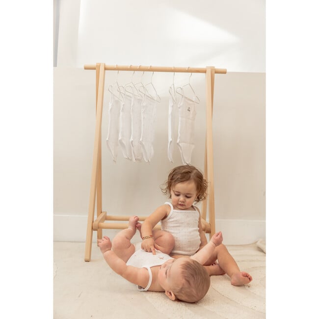 Cherry Print Onesie Set White/Blue - Mixed Apparel Set - 3