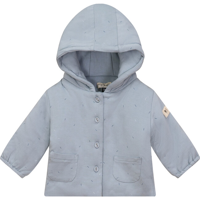 Sprinkle Print Puffy Jacket Blue Mist