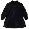 Textured Velvet Dress Black - Dresses - 1 - thumbnail