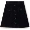 Quilted Velour Skirt Black - Skirts - 1 - thumbnail