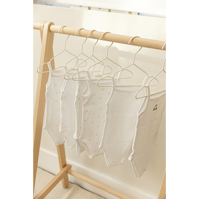 Pointelle Undershirt With Cherry Print White/Mauve - Rompers - 5