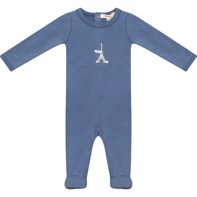 Eiffel Print Onesie True Blue