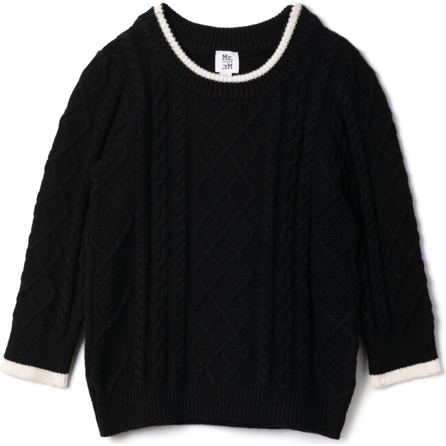 Cable Knit Sweater Black