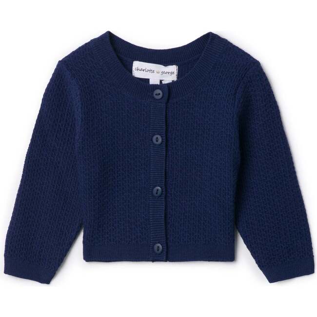 Knit Textured Cardigan Royal