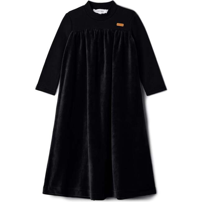 Velour Rib Robe Black