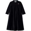 Velour Rib Robe Black - Dresses - 1 - thumbnail