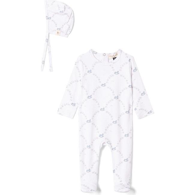 Rocking Horse Print Onesie White