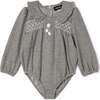 Herringbone Stretch Bubble Grey - Rompers - 1 - thumbnail
