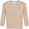 Textured Rib Knit V-Neck Sweater Sandstorm - Sweaters - 1 - thumbnail