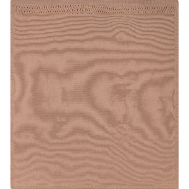 Holed Rib Knit Blanket Maple Sugar
