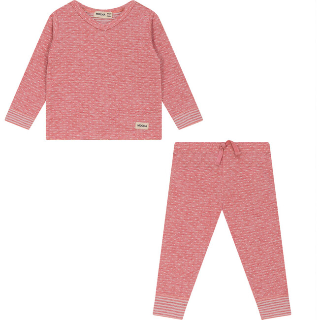 Dot Print 2 piece Set Coral