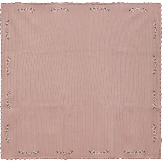 Rib Knit Blanket Rose Cloud