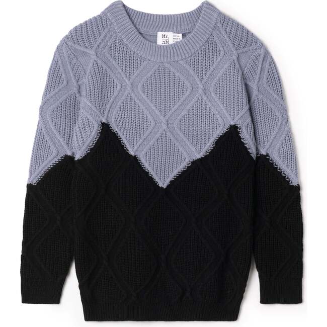 Diamond Knit Sweater Grey/Blue