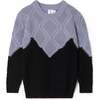 Diamond Knit Sweater Grey/Blue - Sweaters - 1 - thumbnail