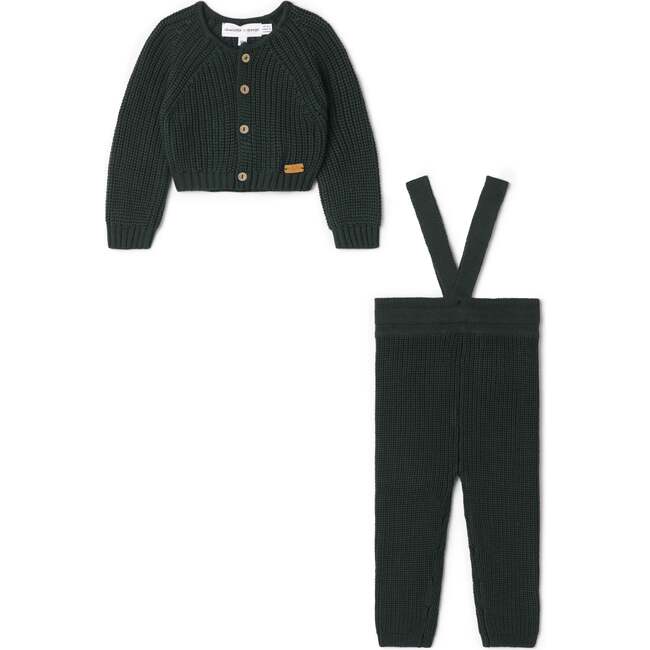 Overall Rib Knit Set Forest