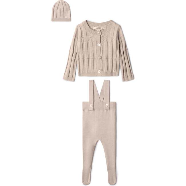 High Waist Overall Knit Set Sandstorm