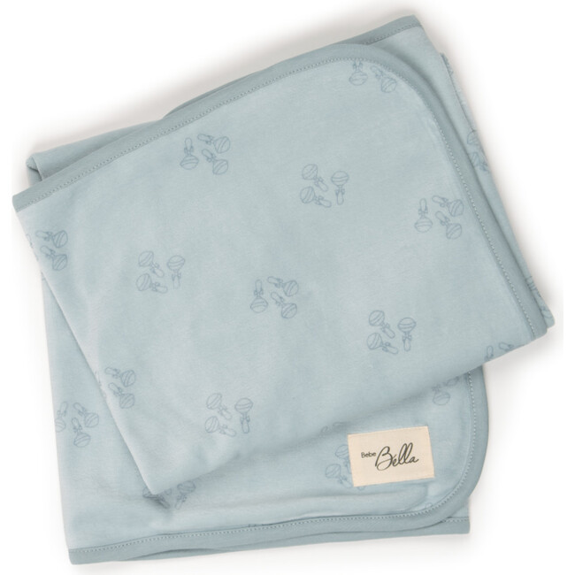 Rattle Print Blanket Blue