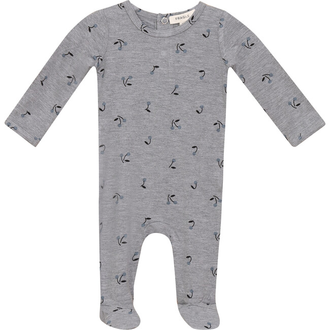 Cherry Print Onesie Grey Mix