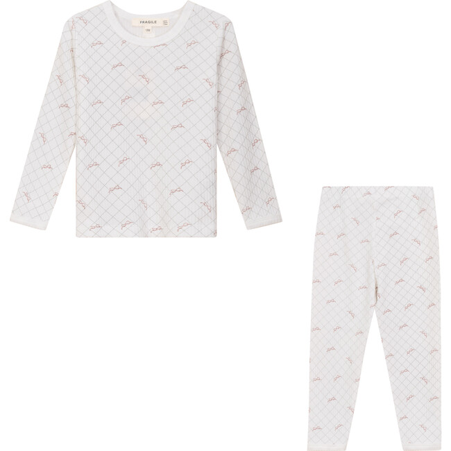 Mesh Print 2Pc Set White/Blossom