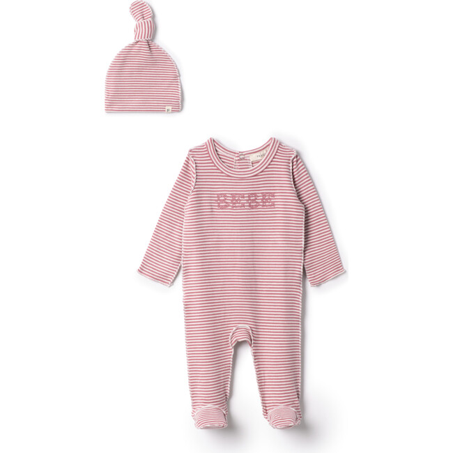 BEBE Embroidered Brushed Onesie Mauve