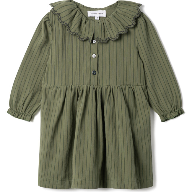 Woven Stripped Dress Sage