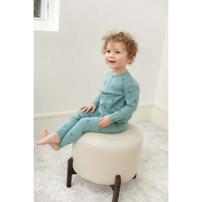 Butterfly Turtle Printed 2Pc Set Seafoam