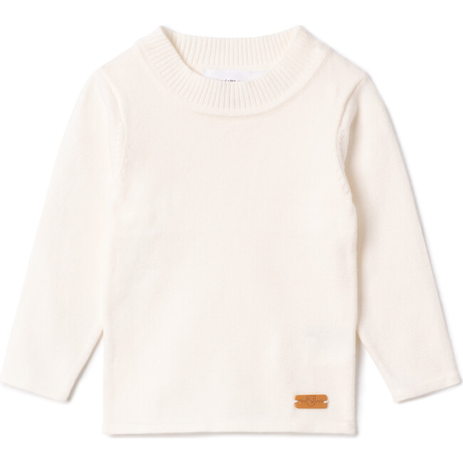 Mock Neck Knit Top Vanilla