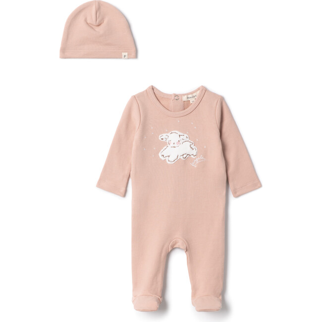 Sheep Embroidered Onesie Light Maple
