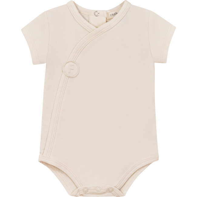 Cotton Spandex Short Romper Vanilla