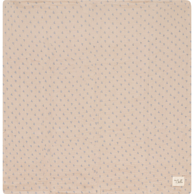 Raddish Print Swaddle Blue/Biscuit