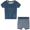 Anchor Embroidered Set Sapphire - Mixed Apparel Set - 1 - thumbnail