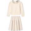 Corduroy Skirt Set Cream - Mixed Apparel Set - 1 - thumbnail
