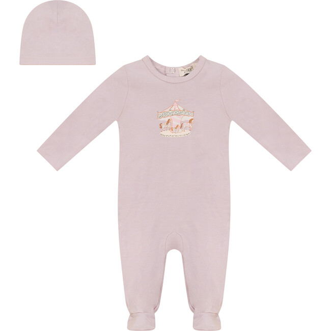 Carousel Print Onesie with Hat Primrose