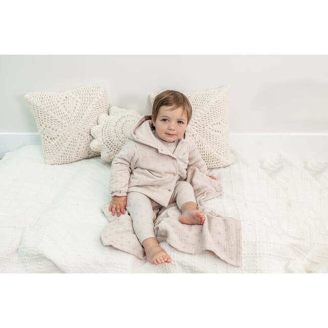 Raddish Print Swaddle Blue/Biscuit