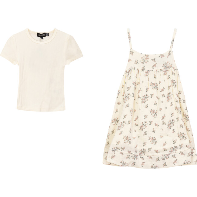 Floral Print Jumper Set Cream