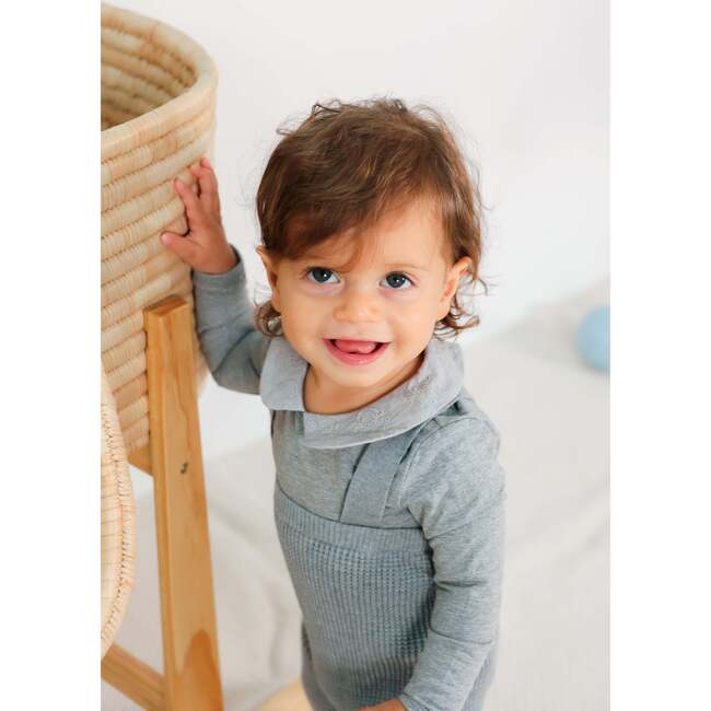 Waffle Knit Overall Set Dark Blush - Mixed Apparel Set - 3