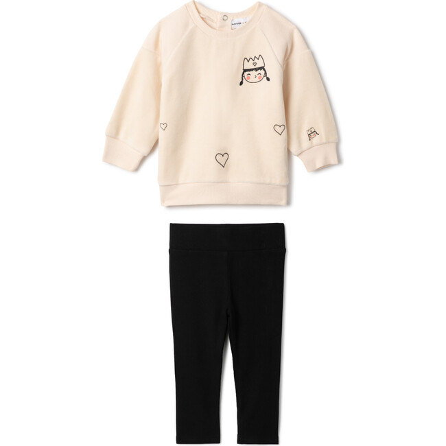 Princess Print Set Cream