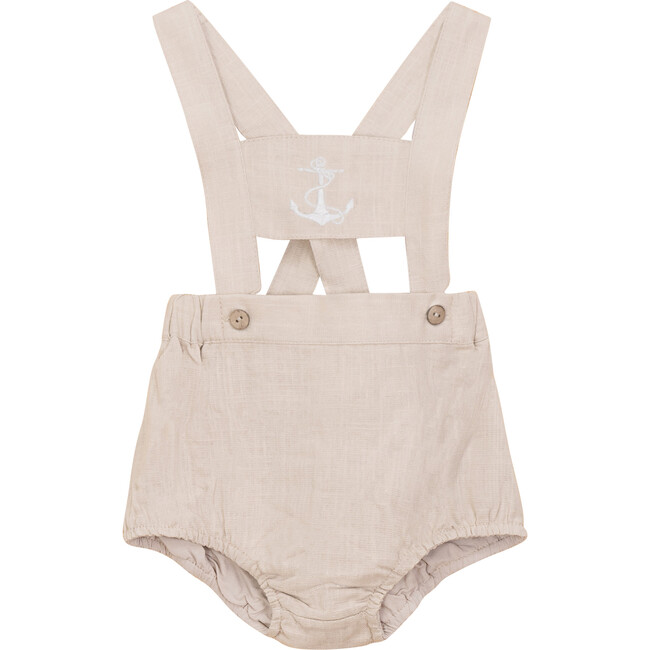 Anchor Embroidered Overall Oatmeal
